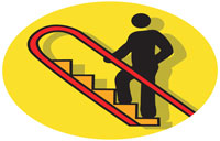 Going Up the Down Escalator